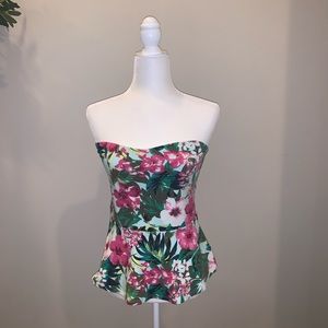 Tropical Floral Tube Top